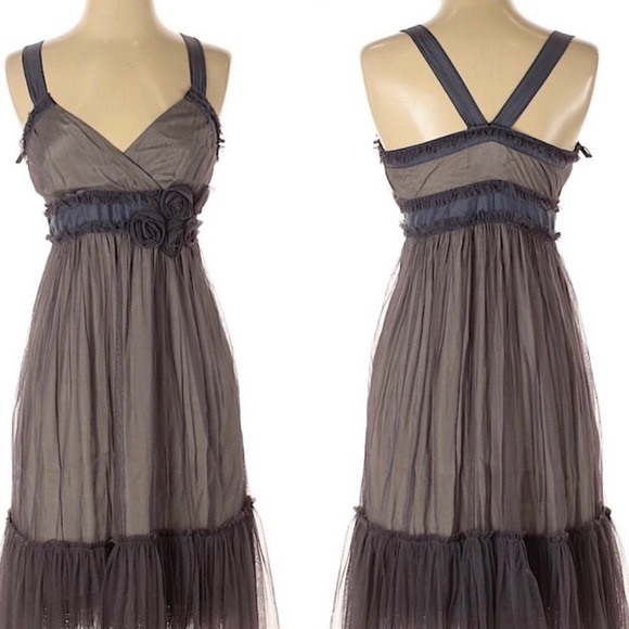 Moulinette Soeurs Dresses & Skirts - Moulinette Soeurs tulle silk rose Anthro dress